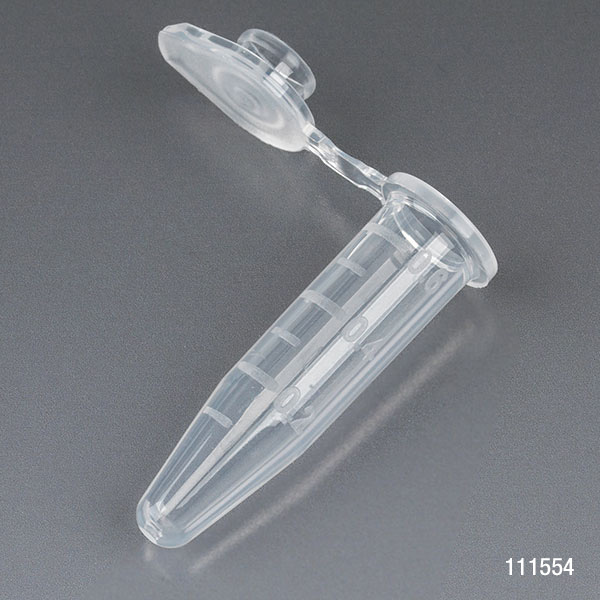 Globe Scientific Microcentrifuge Tube, 0.5mL, PP, Attached Snap Cap, Graduated, Natural, Certified: Rnase, Dnase and Pyrogen Free, 500/Stand Up Zip Lock Bag Microcentrifuge Tube; Microtube; Eppendorf Tube; Micro CT; 0.5mL; Centrifuge Tube; Natural;